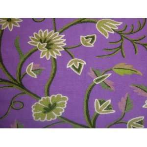  Crewel Fabric Grapes Purple Cotton Duck