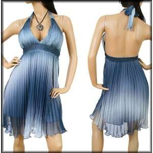  FOREVER 21 BABYDOLL OMBRE GREY HALTER PROM PARTY DRESS 