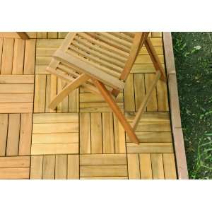   Horizontal Slat Design   Interlocking Wood Deck Tile