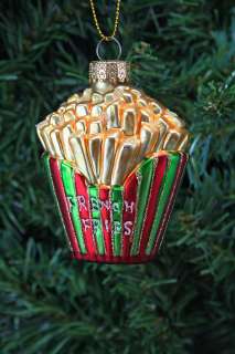 Blown Glass French Fries Xmas Ornament Robert Stanley Fast Food Foodie 