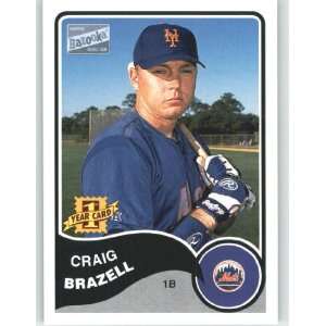  2003 Bazooka Silver #122 Craig Brazell RC   New York Mets 