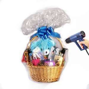 Gift Basket Shrink Wrap & Pull Bow Bag   24 x 30   Clear  