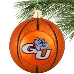  NCAA Gonzaga Bulldogs 3 Glass Basketball Ornament
