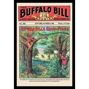 The Buffalo Bill Stories Buffalo Bills Camp Fires   12x18 Framed 