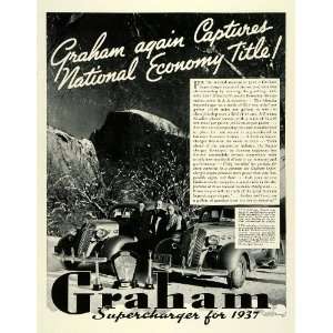  1937 Ad Graham Automobile Supercharger Gilmore Yosemite 