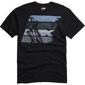  Fox Racing Strip T Shirt   Small/Black Automotive
