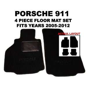 2005   2012 Porsche 911 OEM *BLACK* Floor Carpet Mats Matting (Two 