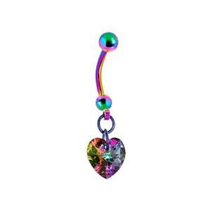   Belly Ring MADE WITH SWAROVSKI ELEMENTS Dangle Belly Navel Ring