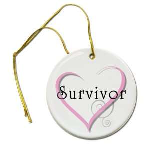   Breast Cancer Awareness Collection 2 7/8 inch Hanging Ceramic Ornament