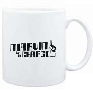  Mug White  Marvin is in charge  Male Names Sports 
