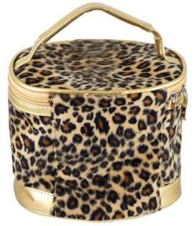 New Fashion Brown Leopard Print Fluffy Small Cosmetic Bag #B067  