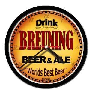  BREUNING beer and ale cerveza wall clock 