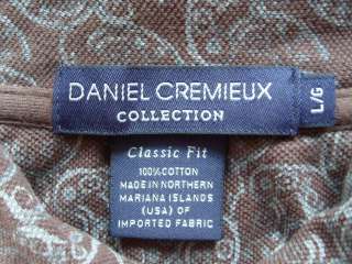 Mens L DANIEL CREMIEUX Classic Fit Designer Cotton S/S Golf Polo Shirt 