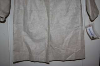 Jacadi Girls sz.6 Tacchino Woven Cotton/Linen Coat NWT $78  