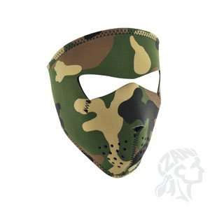  Kids Neoprene Small Face Mask, Woodland Camouflage 