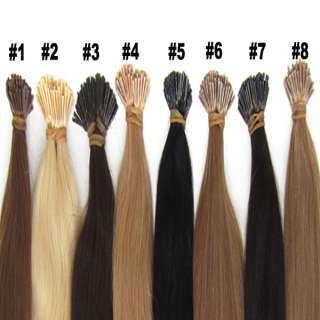 color # 100 stick tip I tip human hair extensions + 100 bead 