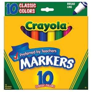   Broad Line 10 Markers In A Pack (Pack of 6) 60 Markers Total Office