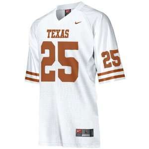  Nike Texas Longhorns #25 White Tackle Twill Football 