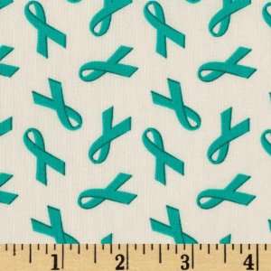  44 Wide Inspiration II Ivory/Turquoise Fabric By The 