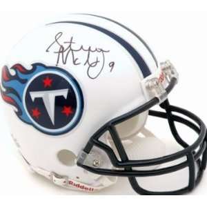  Autographed Steve McNair Mini Helmet   Tennessee Titans 