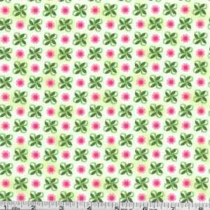   Greens Flowers & Bows Lime Fabric By The Yard Arts, Crafts & Sewing
