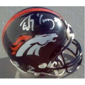   Ed Mccaffrey Autographed Denver Broncos Mini Helmet