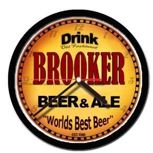  BROOKER beer and ale cerveza wall clock 