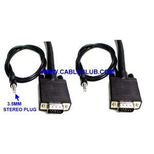   Super VGA Monitor Video Male/male with Stereo Audio Cable Electronics