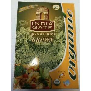 India Gate Organic Brown Basmati Rice Grocery & Gourmet Food