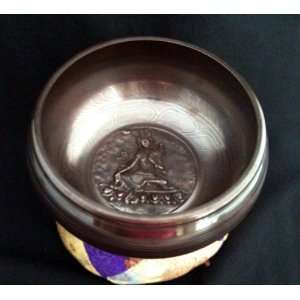    Tibetan Singing Mantra Bowl with Embossed Tara Musical Instruments