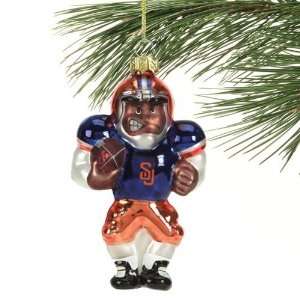  Syracuse Orange Angry Football Player Glass Ornament 