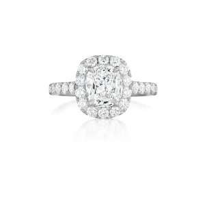   Gold Gia Certified DausSI Cushion Diamond Engagement Ring Jewelry