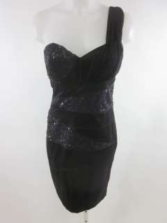 NWT ARK & CO Black Sweetheart Sequin Dress Sz S $116  