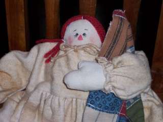 Sweet Baby Annie Handmade Raggedy Primitive Doll New  