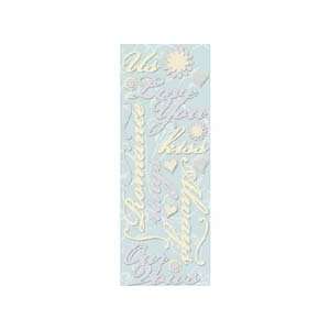  Wedding White & Ivory Words Adhesive Chipboard Office 