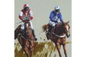 Graham Isom Horse Racing Ascot Original Oil Painting  