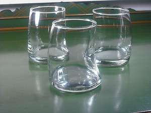 LIBBEY BRAVURA DOUBLE OLD FASHIONED GLASSES 3 clear glass barware EXC 
