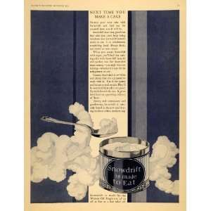 1927 Ad Snowdrift Sweet Cream Cake Pastry Products   Original Print Ad 