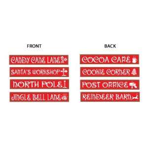  North Pole Street Sign Cutouts Toys & Games