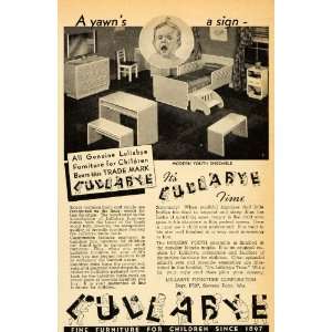  1937 Ad Lullabye Furniture Bedroom Baby Stevens Point 