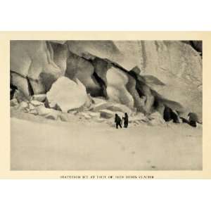 1936 Print Ice Sven Hedin Glacier Princess Marie Bay Ellesmere Canada 