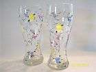 hand painted beer glasses  