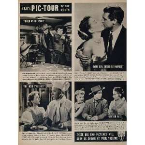  1948 RKO Movie Ads Robert Mitchum Cary Grant Sothern 