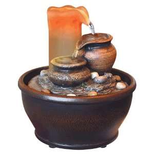  Illuminated Candle and Urn Fountain