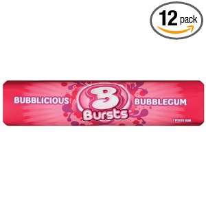 Bubblicious Bursts Bubblegum, 7 Count (Pack of 12)  