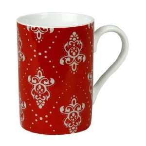   Waechtersbach Christmas Rocaille Red Coffee Tea Mug 