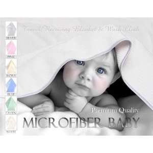  Microfiber Baby Towel Set w/Pink Trim Baby