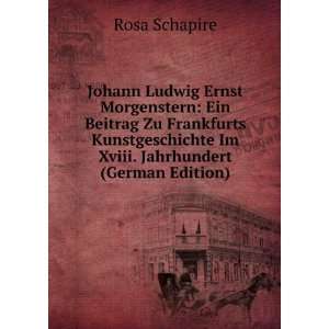  Johann Ludwig Ernst Morgenstern Ein Beitrag Zu Frankfurts 
