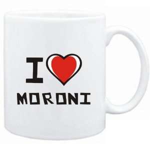  Mug White I love Moroni  Capitals