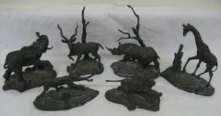   Mint The Official African Wildlife Bronzes Complete Sculpture Set of 6